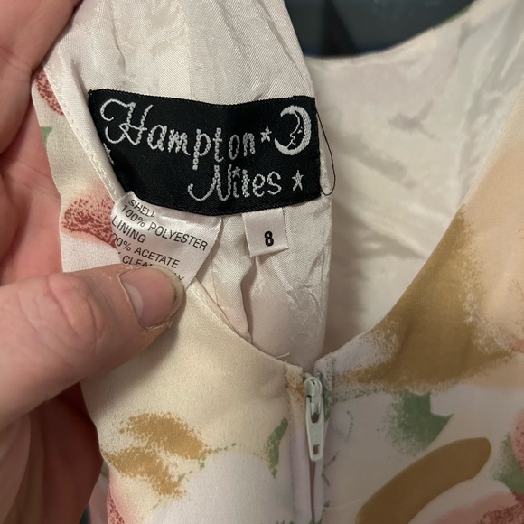 Vintage Mini Floral Hampton Nights 90s Party Dress Size 8 - Picture 4 of 4